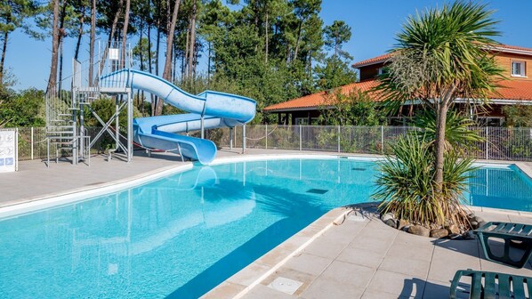 Take in gorgeous views while lounging around the on-site outdoor pool.