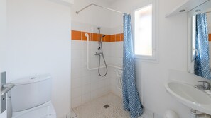 Get ready for your day in the lovely bathroom.