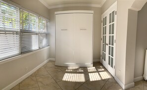 Sun Room with Murphy Bed closed. 