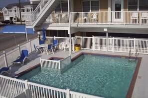 Swimming pool in front of our unit.