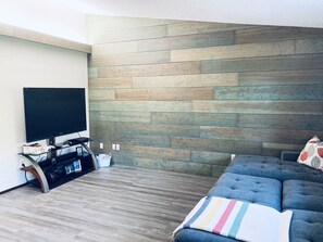 Living room with smart TV