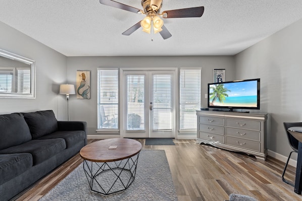 Living Room - Large Flat screen television in living room.