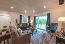 Living Room with Sliders to covered porch