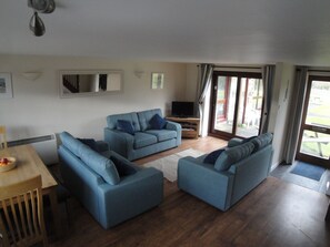 Spacious seating in the  living area 