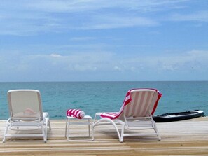 Dock on the Caribbean, perfect for swimming, fishing, snorkeling or just relaxing.