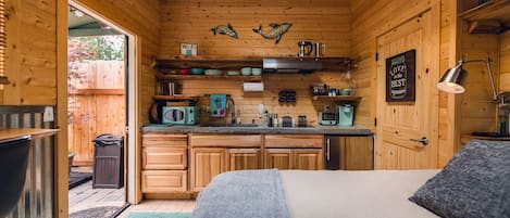 Fully stocked kitchen so you can cook your own food