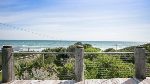 Anchor Beachfront Deck overlooking the Beach and Ocean