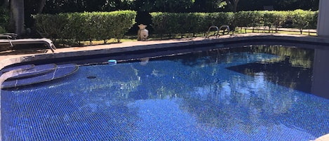 Beautifully tiled private pool for those hot summer days, or swimming laps