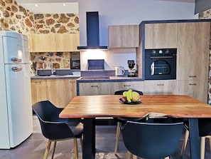 Pyrgos Plakias villa 4,Plakias, Crete, kitchen and dining area