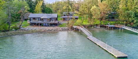 Enjoy this private water view location in Mitchell Bay on San Juan Island. The rental is the upstairs level only. (Dock access only for a personal kayak or SUP due to low tides).