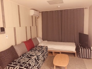 Living Room - night
1 Couch and 1 Extra bed