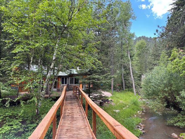 Walkway to the Creekside Cabin!