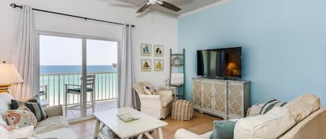 Family room with view of the Beach