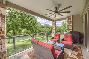 Comfy patio seating!