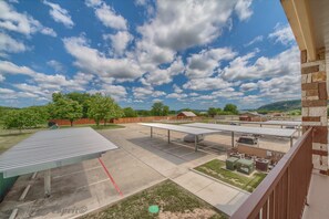 Parking lot with covered spots!