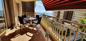 The balcony - with the canopy for when a little bit of shade is called for.