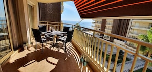 The balcony - with the canopy for when a little bit of shade is called for.