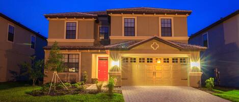 vacation rentals orlando florida area night view of the rental home