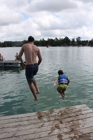 Large dock and raft