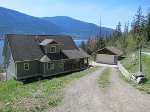 Your very private home away from home!! (and garage, looking west)