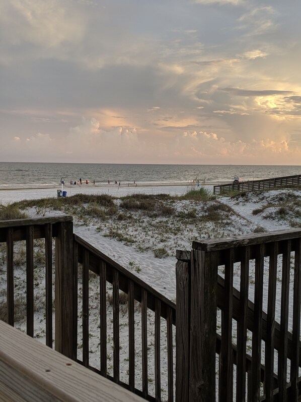 View of sunset from the main level deck