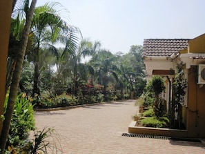 Beautiful garden of Marshall Retreat complex