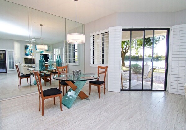 Contemporary 2-Bed 2-Bath Unit with Separate Office. 
Everyday Gorgeous Lake and Mountain Views 