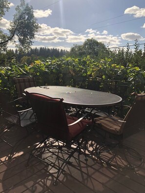One of two spacious decks..great for outdoor dining, including gas BarBQue.