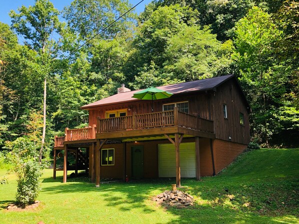 Golden Mill Cabin with large wrap around deck.