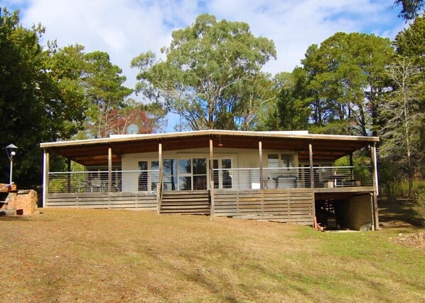 Sunny Corner's large back deck offering stunning views.