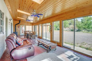 Sunroom | Wood-Burning Stove | 2-Story Home
