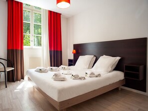 Drift to sleep in a comfortable bed after a wonderful day outside.