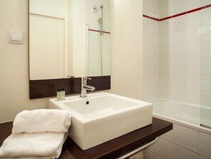 Get ready for your day in the bathroom.