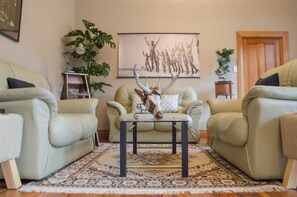 Main Living room with comfortable sofas.