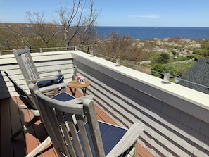 Morning coffee deck views of Sandy Bay and NH coastline