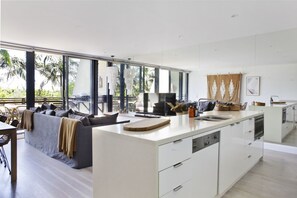 spacious light filled living area