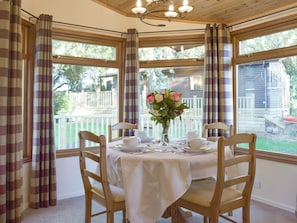 Light and airy dining space | Colman Brook Lodge, Corton, near Lowestoft