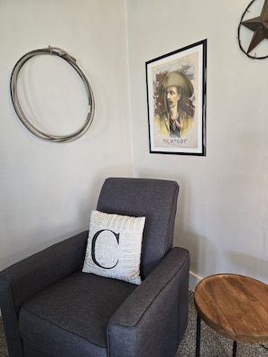 Cozy reading nook in living room