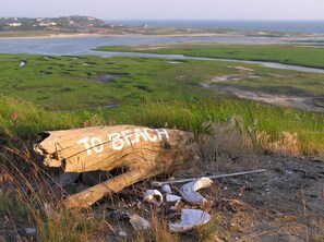 Marker for private path to  bay beach