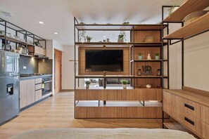 Kitchen and View From Bed