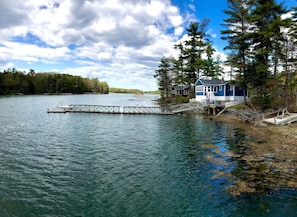A view of the cottage from a distance.