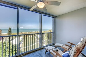 Just incredible views from the lanai.  Close the sliders and keep the outside elements....outside.