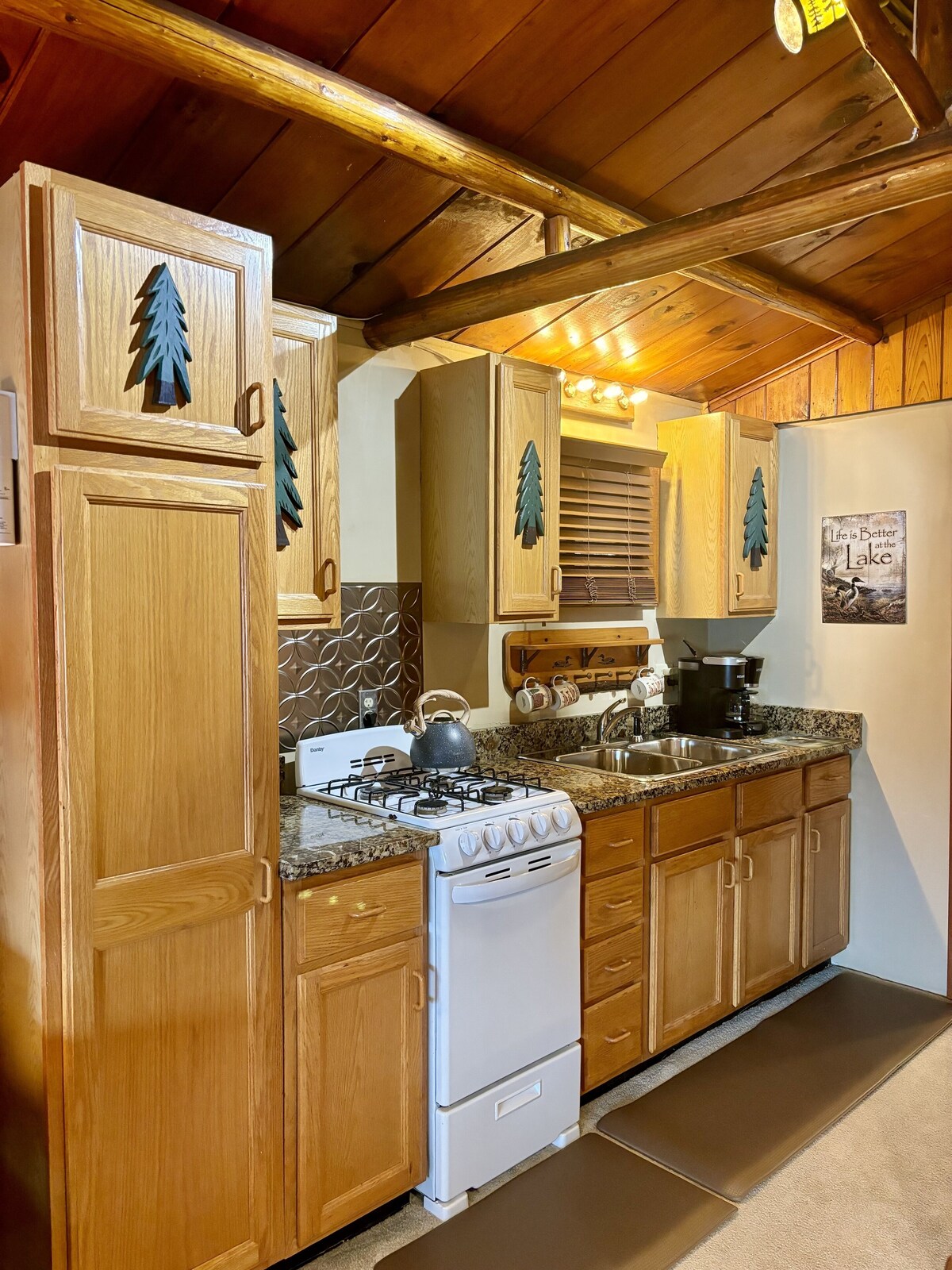 Waterfront 4 Season Cabin on Lake Colby in Saranac Lake furnished in ADK Decor.