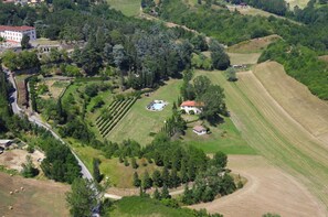 Luftaufnahmen, Vogelperspektive, Grundstueck, Ländliches Gebiet, Estate, Fotografie, Landschaft, Gras, Baum, Haus