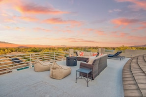 Rooftop. Make a toast to the view. *Fire pits currently not operable due to state mandated fire restrictions*