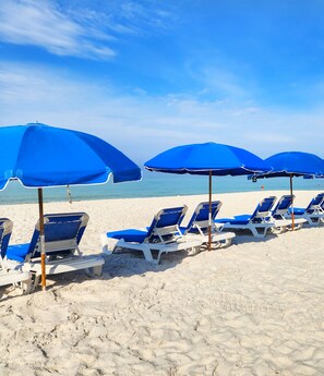 Free Beach chairs comes with our unit. Yes, you can save $50/day or $350/week!