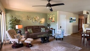 New furniture, flooring, paint and decor