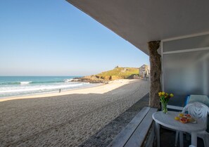 Balcony overlooking the beach
