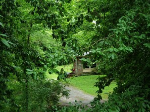 Adorable brick ranch with long, private driveway.