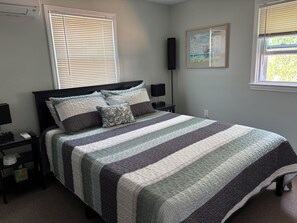 Master BR.  Nectar Queen Memory Foam Mattress with Lectrofan EV Sound Machine.